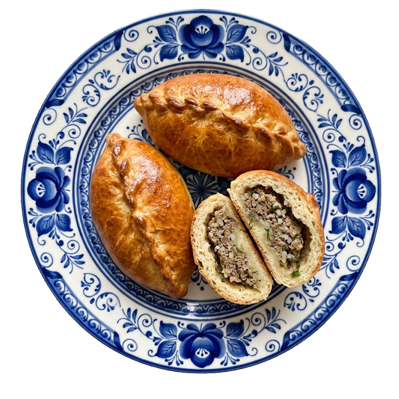 Pirozhki with meat filling