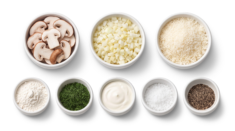 Porcini mushrooms stewed in sour cream